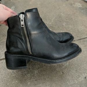 OAK NYC leather ankle boots black size 8